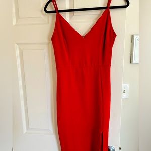 Red, Spaghetti Strap Cocktail Dress